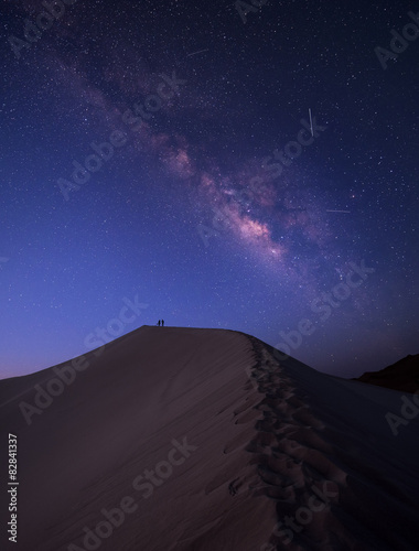 Milky Way over the desert of sahara, morocco