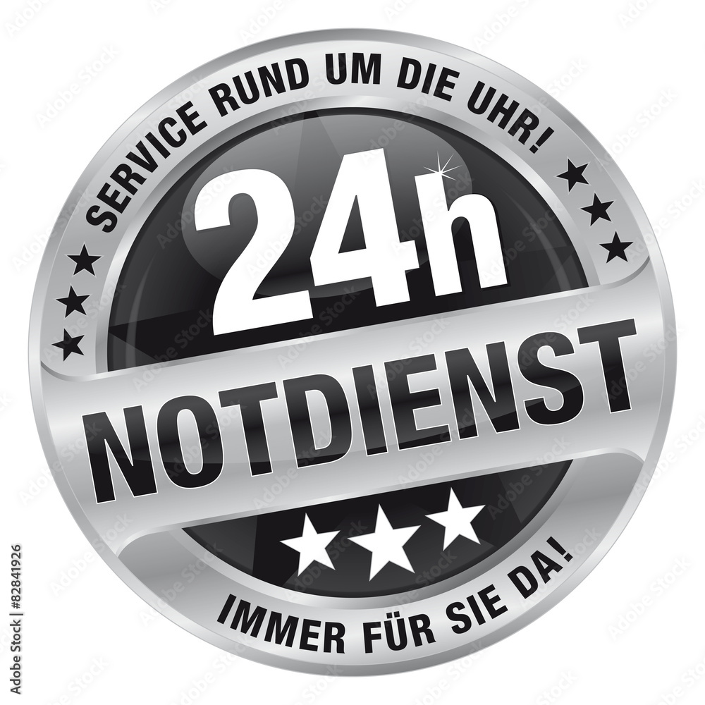 Fototapeta premium 24h Notdienst - Service rund um die Uhr! Immer für Sie da!