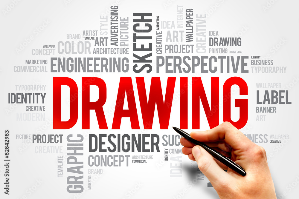 DRAWING word cloud, business concept DRAWING word cloud, business concept