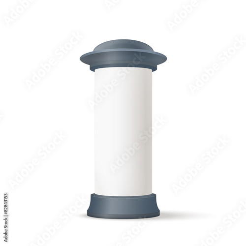 Realistic Blank Advertising column