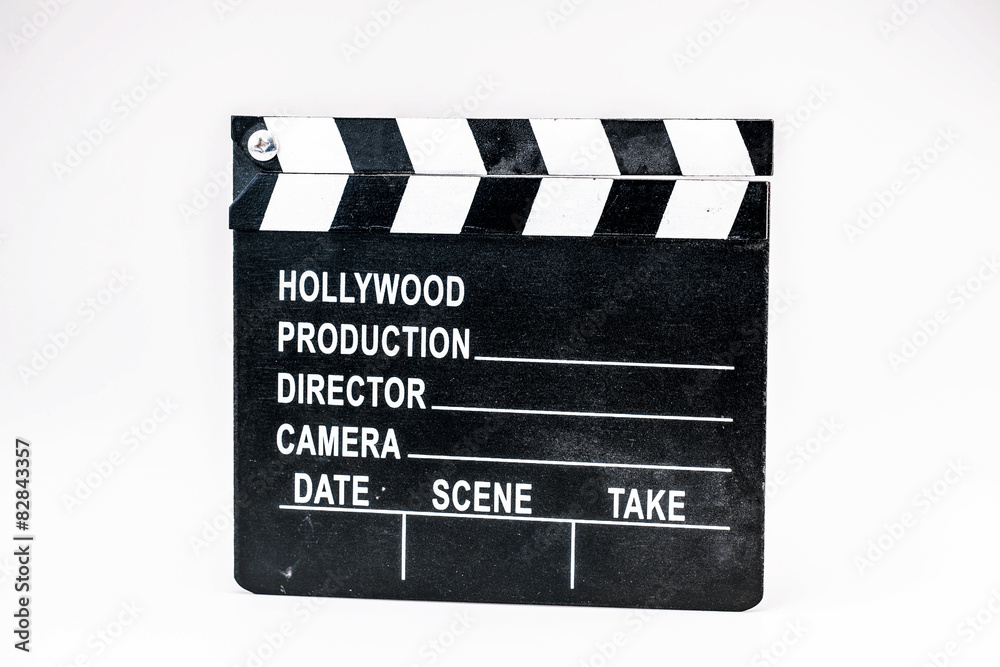 Obraz premium Movie flapper on white background