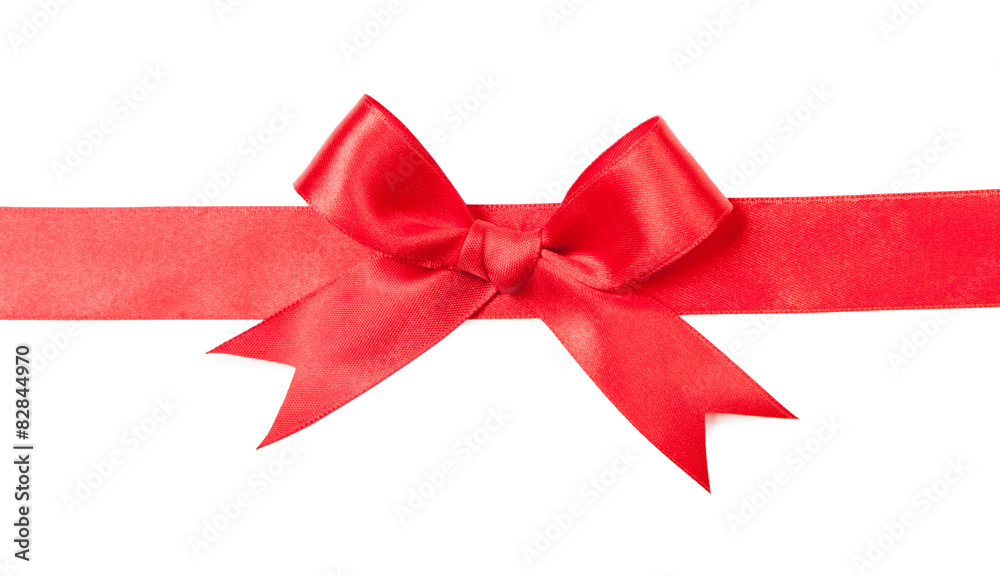 Beautiful red bow isolated on white background Beautiful red bow isolated on white background