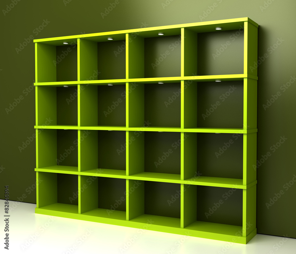 Empty shelves. Original three dimensional models. Empty shelves. Original three dimensional models.