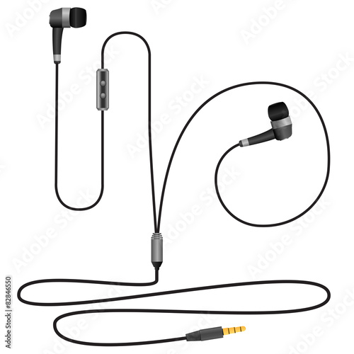 Headphones headset isolated on white background. 