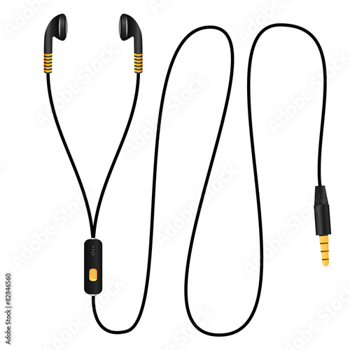 Headphones headset isolated on white background. 