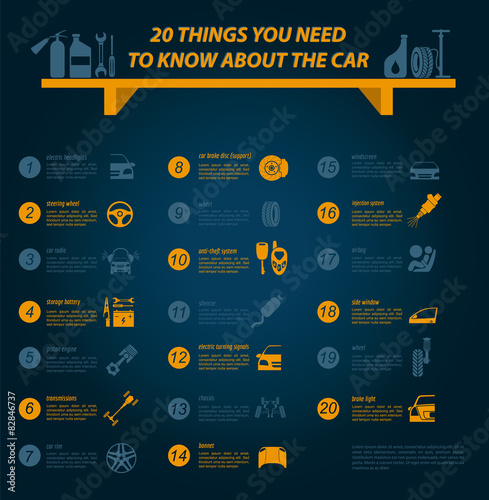 Car service, repair Infographics