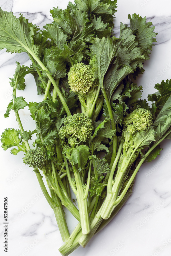 cime di rapa, Brassica rapa sylvestris Stock Photo Adobe Stock