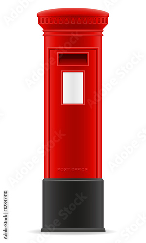 london red mail box vector illustration