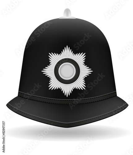 london police helmet vector illustration
