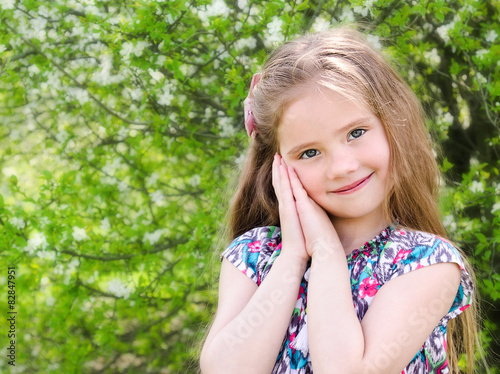 Portrait of adorable smiling little girl © svetamart