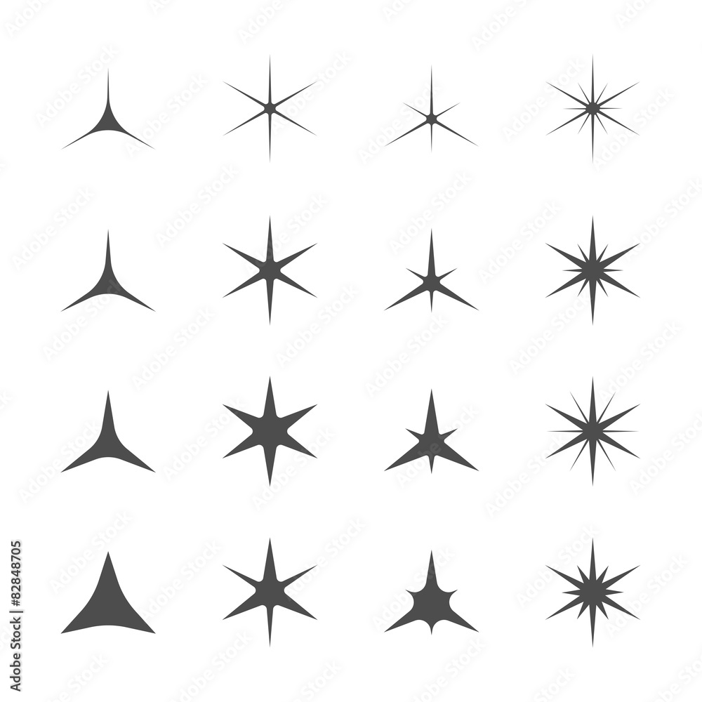 sparkles icon set 2, vector eps10 sparkles icon set 2, vector eps10