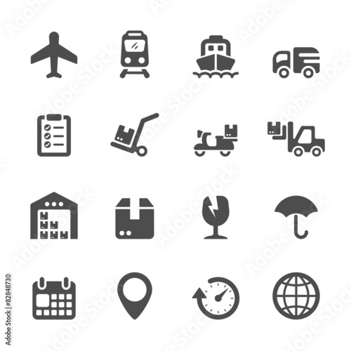 logistic icon set, vector eps10