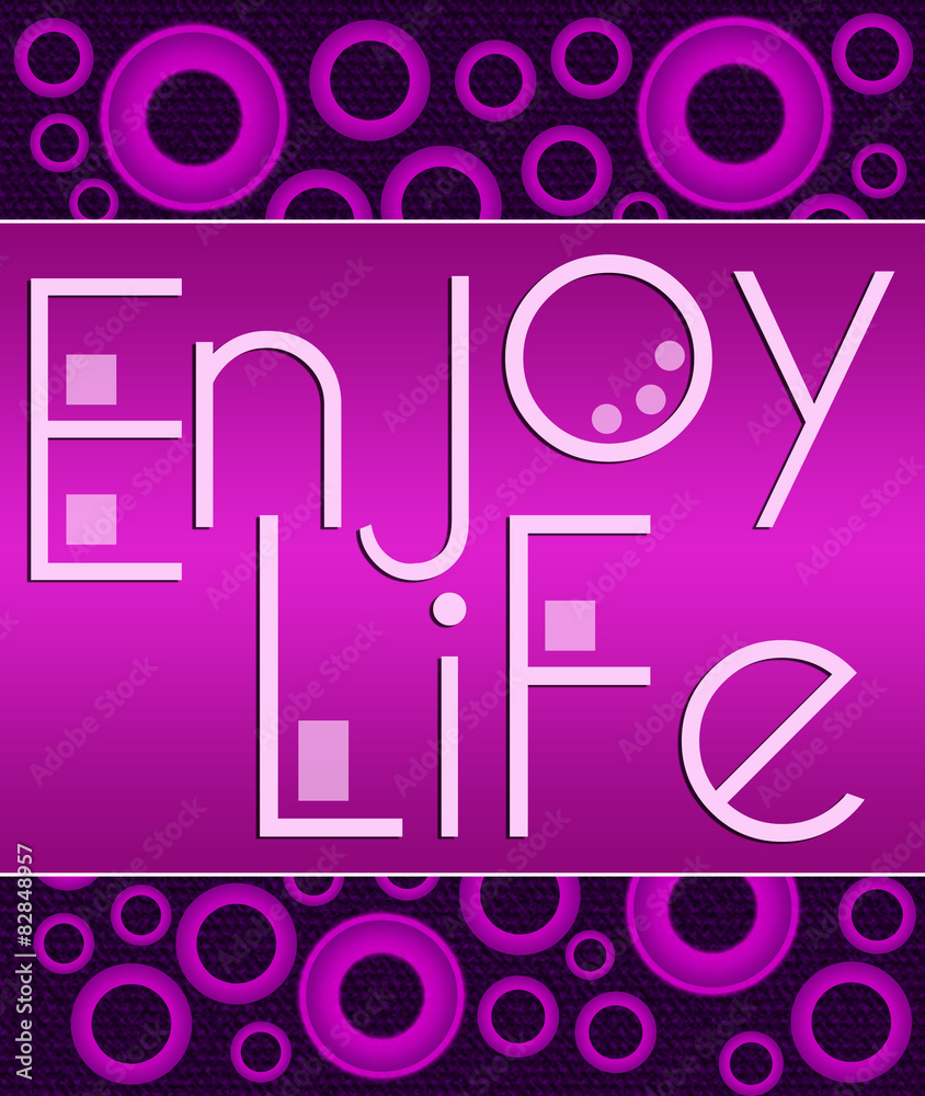 Enjoy Life Purple Pink Circles 