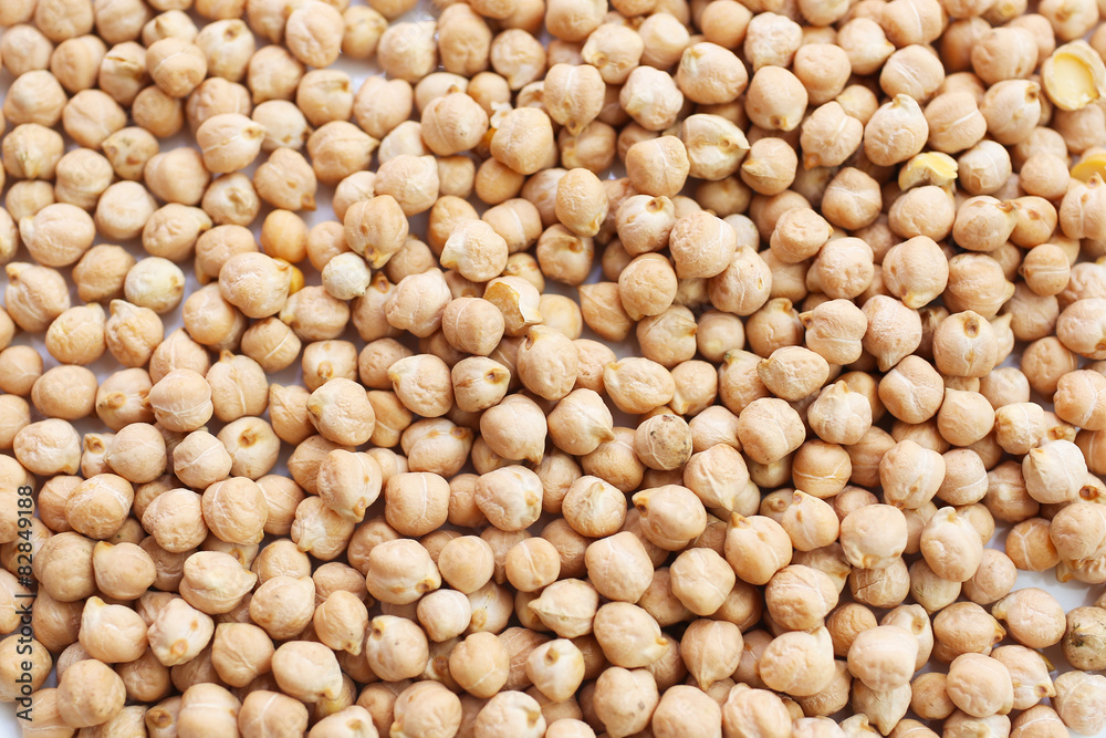 Background of raw chickpeas