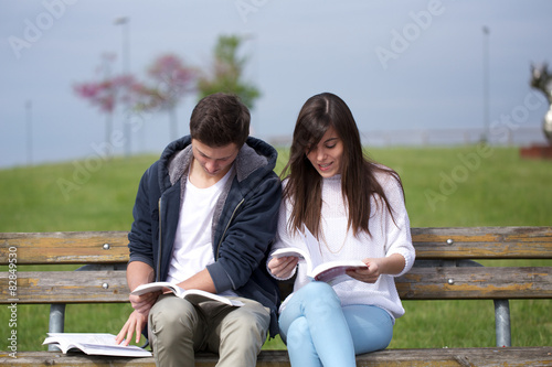 couple of student at parc