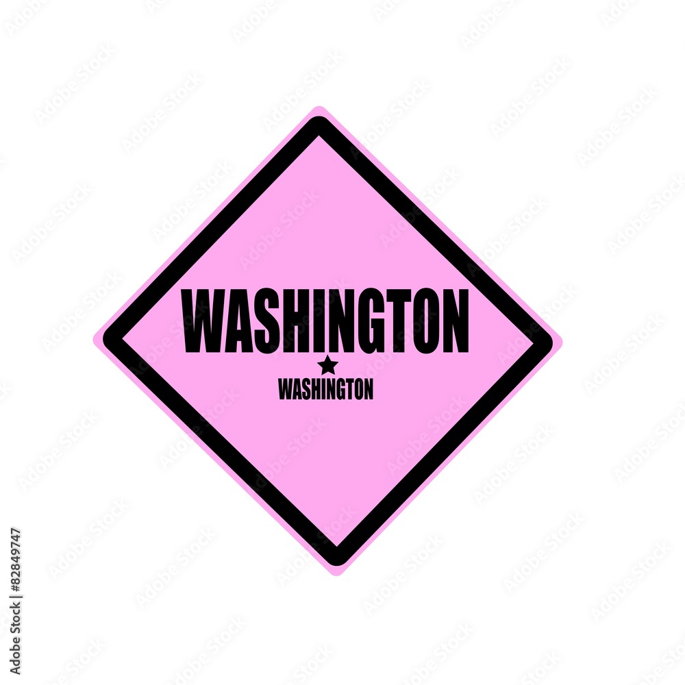 WASHINGTON black stamp text on pink background WASHINGTON black stamp text on pink background