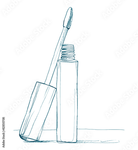 cosmetics for lips - lip gloss in a tube