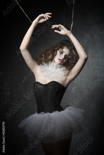 girl like gothic puppet dancer photo