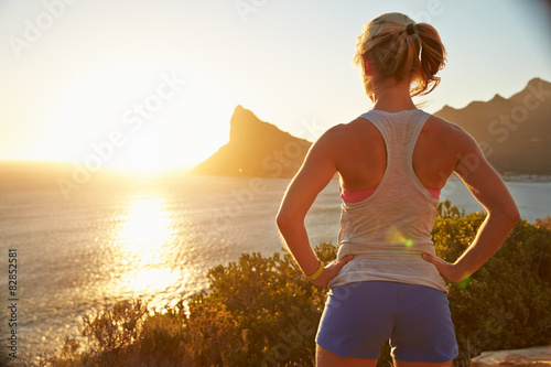 Fototapeta Naklejka Na Ścianę i Meble -  Young woman after jogging