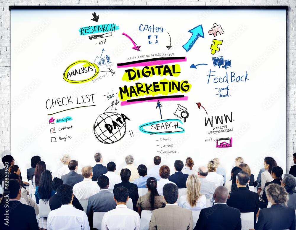 Digital Marketing Branding Strategy Online Media Concept
