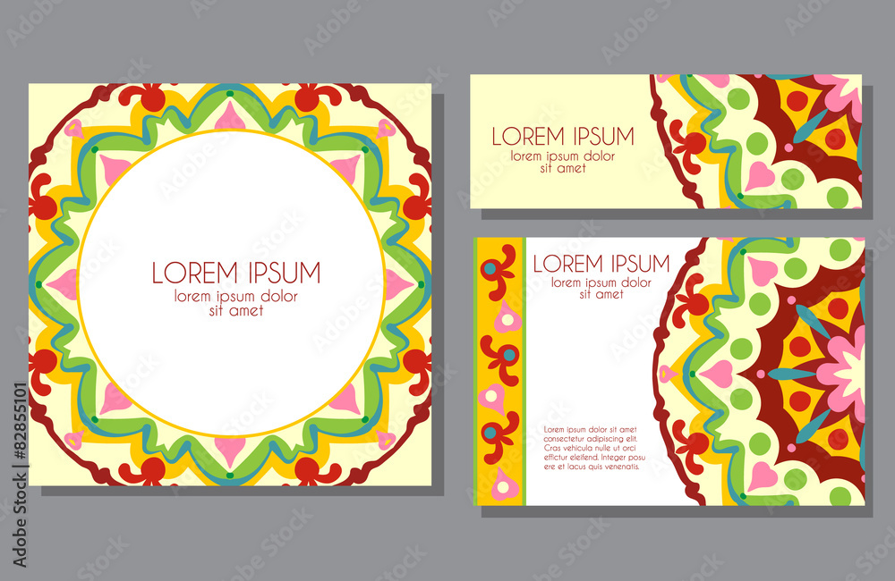 Fototapeta premium Set of greeting card