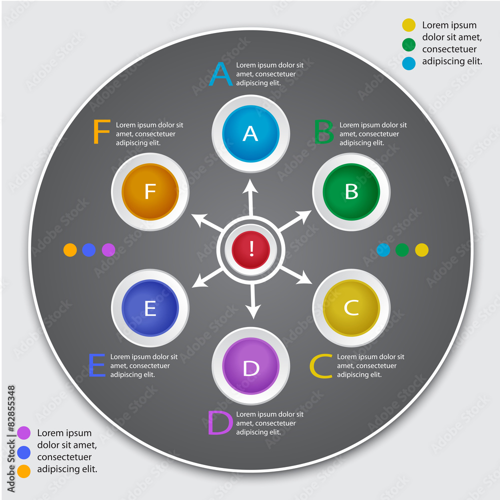 Circle infographic template. Numbered banner. Vector. Circle infographic template. Numbered banner. Vector.