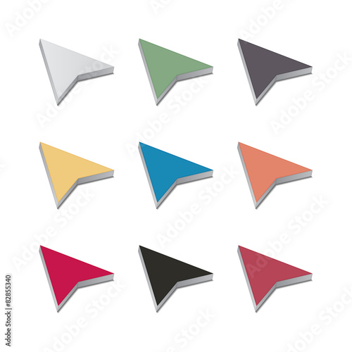Set cursors, vector illustration. Free Download Set cursors, vector illustration. - GFXLoad