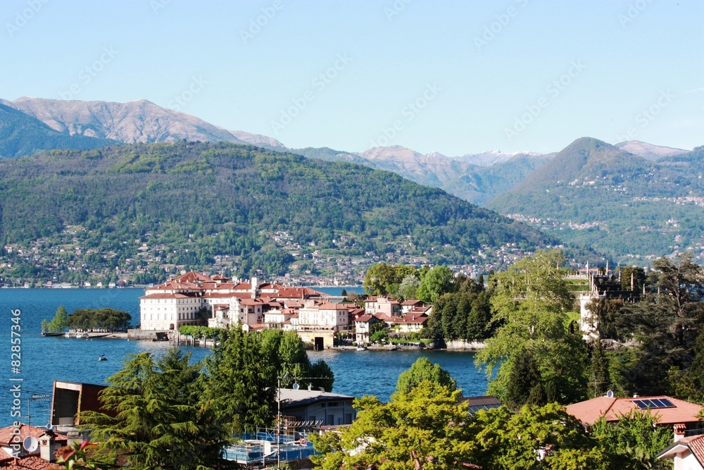Stresa, Isola Bella, station of the cableway on Lago Maggiore