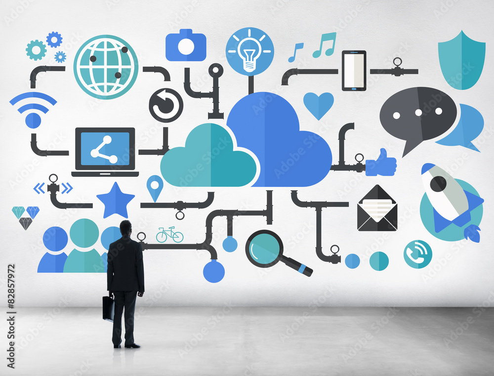 Social Media Social Networking Connection Data Storage Concept Social Media Social Networking Connection Data Storage Concept