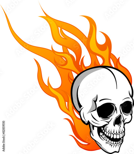 teschio on le fiamme