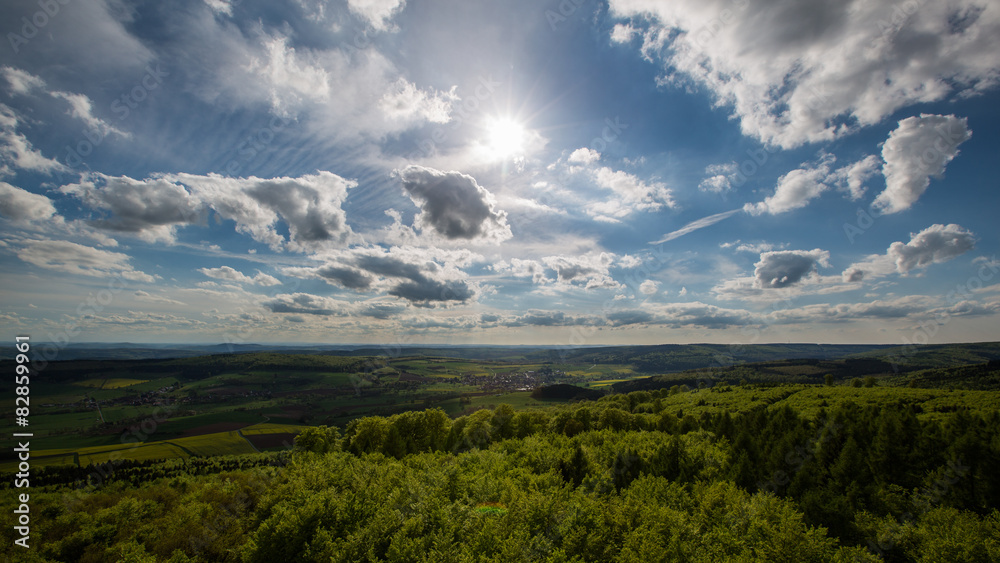 Aussicht über den Solling und das Weserbergland