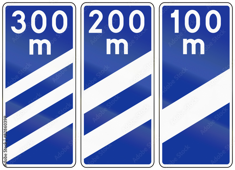 Highway Countdown Markers In Poland Highway Countdown Markers In Poland
