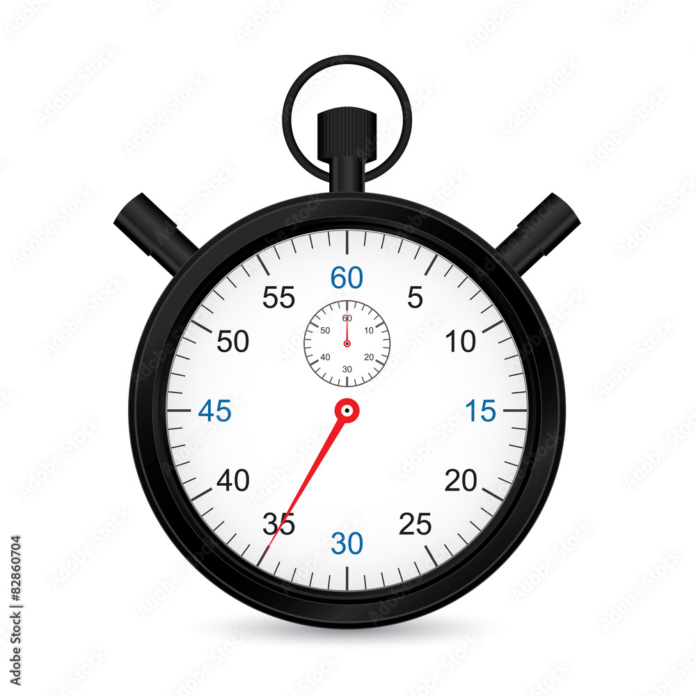 Black metallic stopwatch, web design sport icon Black metallic stopwatch, web design sport icon