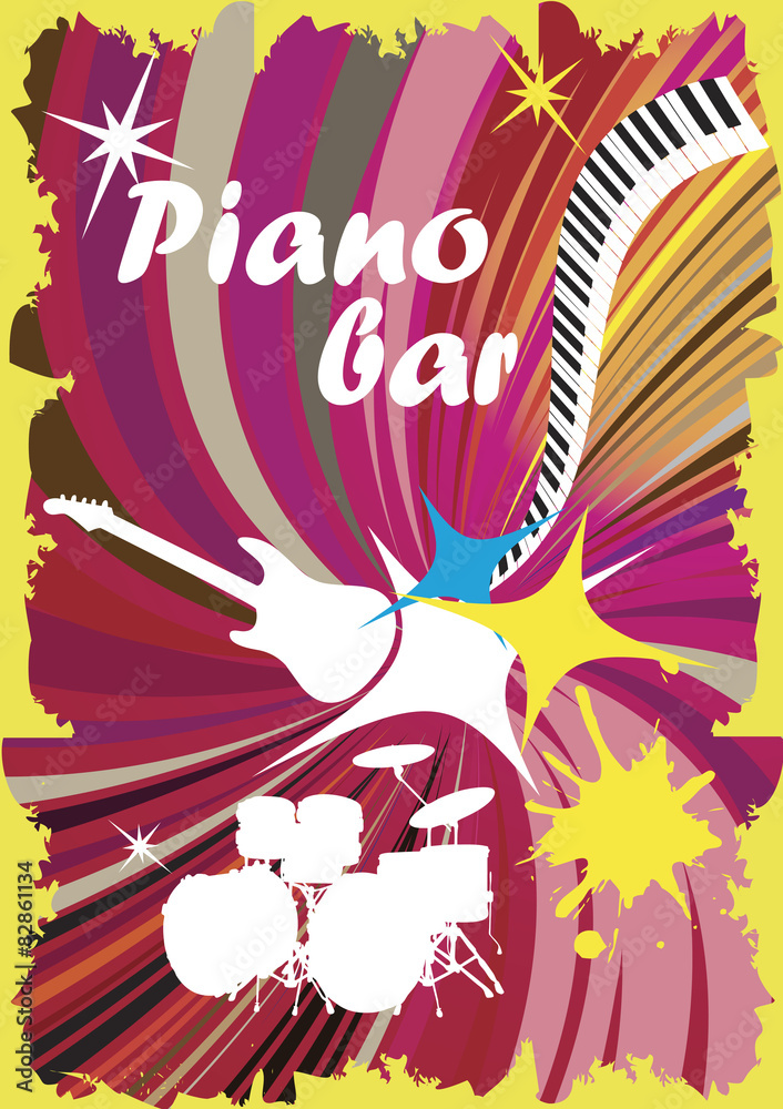 Colorful piano bar