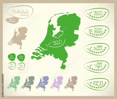 Bio Map - Nederland NL Netherlands