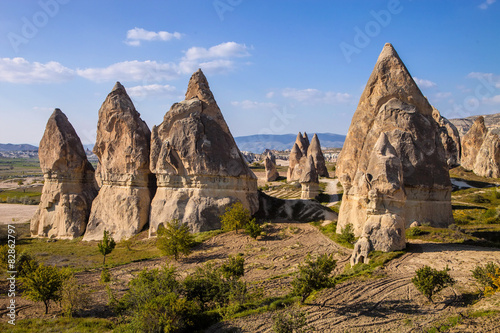 bizarre rock formations of Cappadocia, Turkey