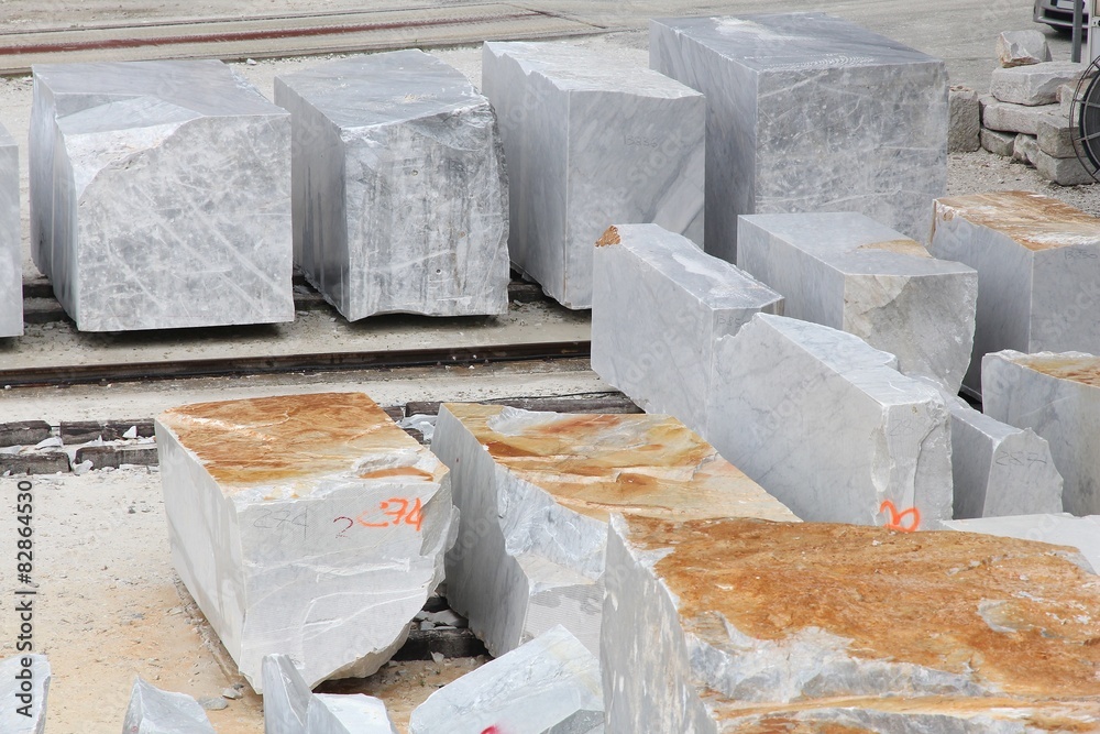 Marble blocks of Carrara