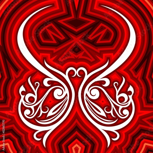 abstract red ornament pretty but firmly to your design