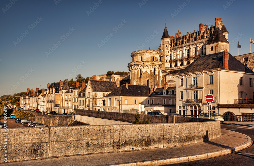 Chateau d`Amboise, France. This royal castle is located in Amboi