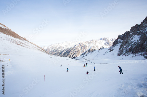 Beautiful winter landscape mountains