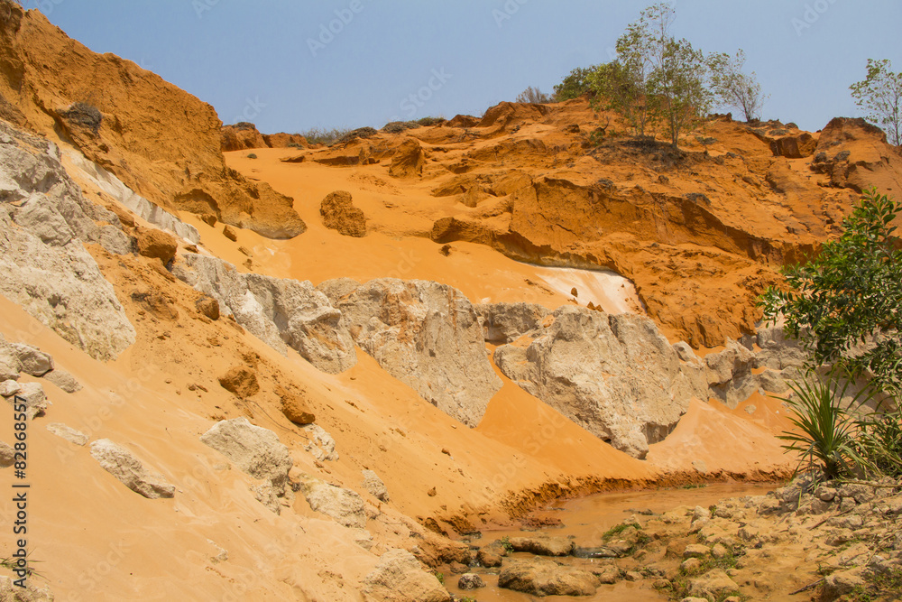 Naklejka premium Fairy Stream(Suoi Tien), Mui Ne, Vietnam