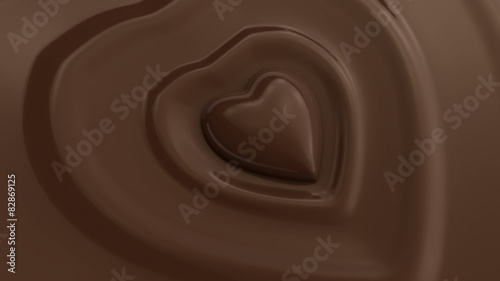chocolate heart waves