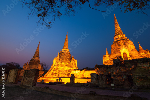 Wat phra sri sanphet  World heritage  Ayutthaya  Thailand