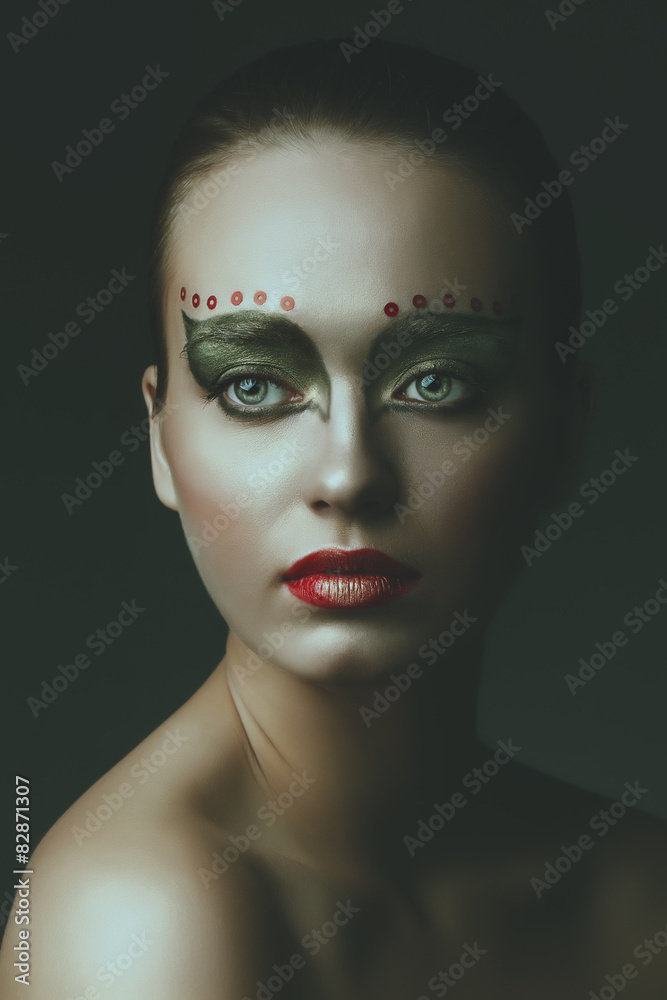 dramatic art portrait of girl dramatic art portrait of girl