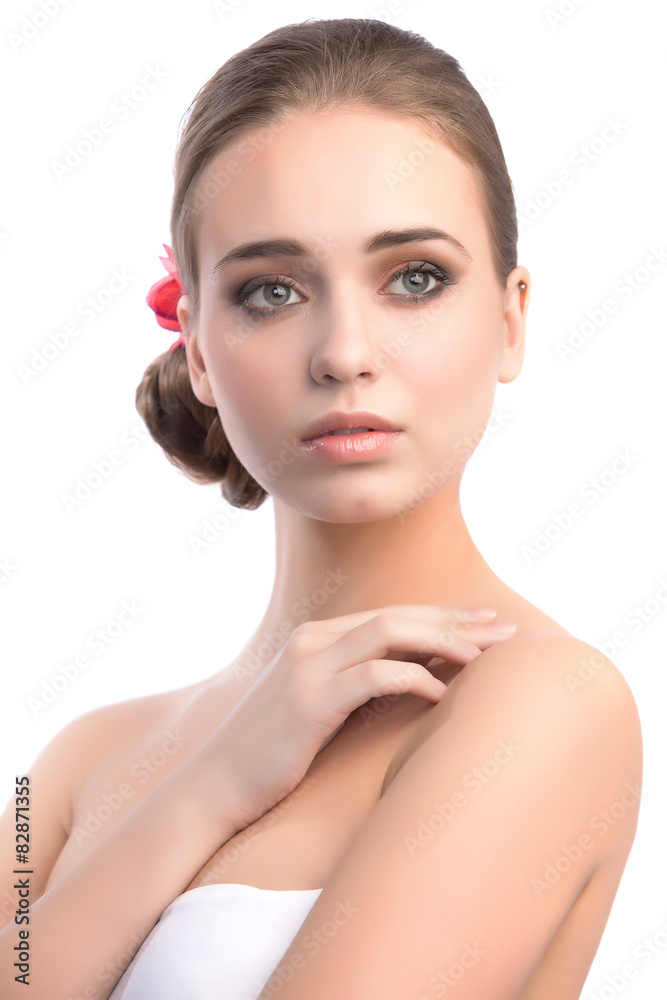 soft portrait of young beautiful girl