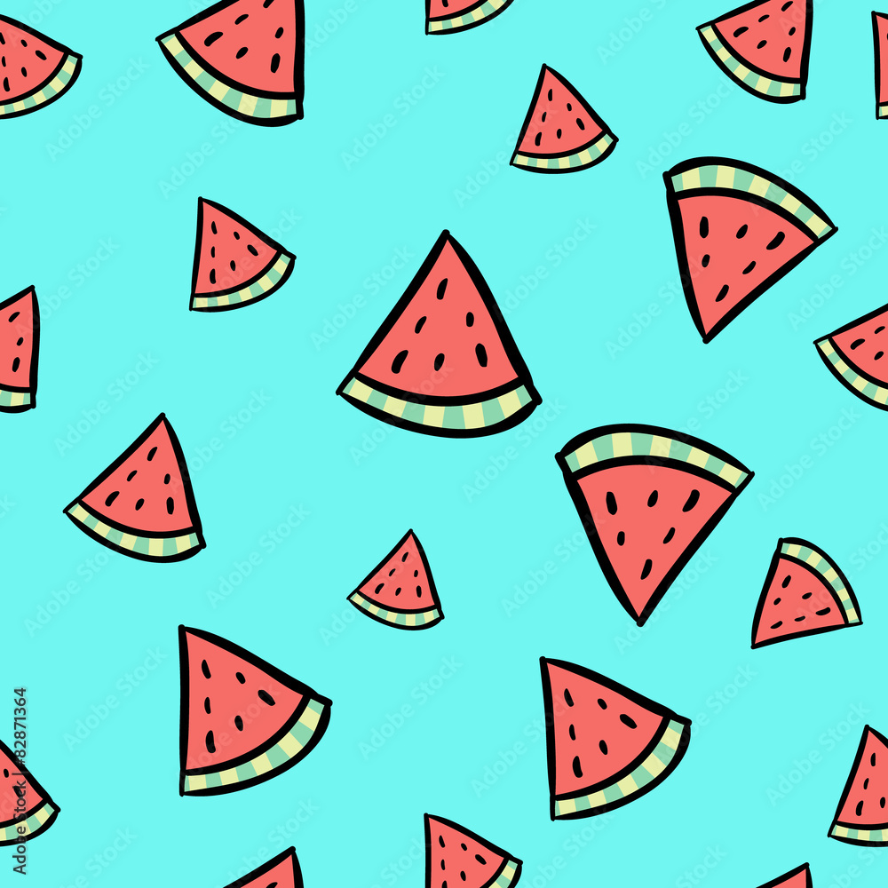 Seamless pattern with watermelon part Seamless pattern with watermelon part