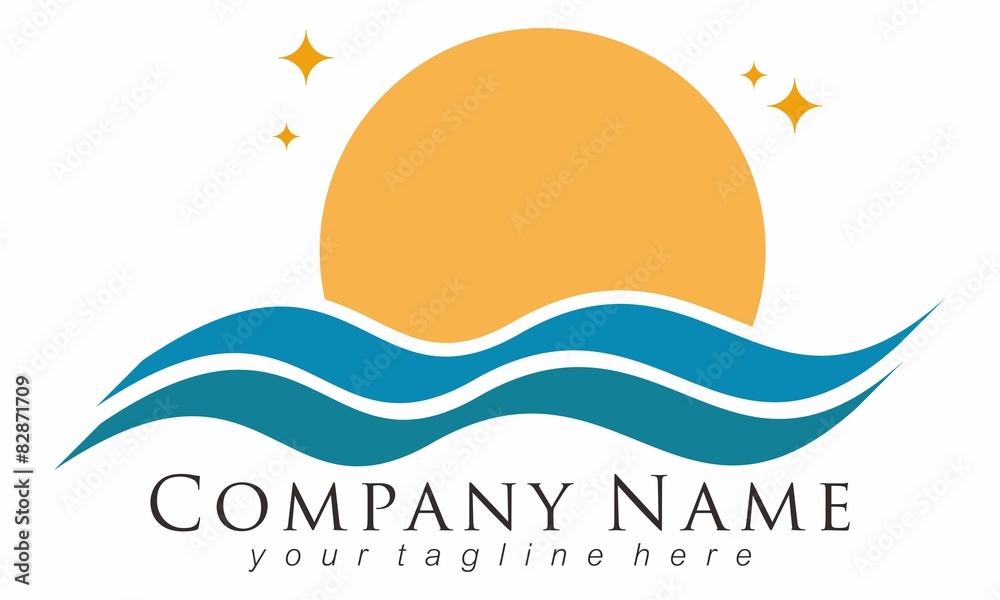 Water swimming Logo vector