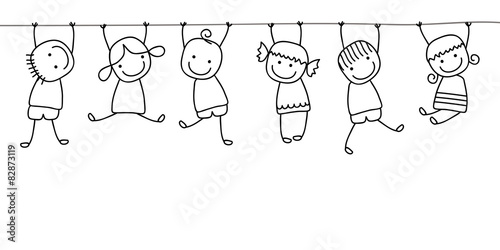 happy kids playing
