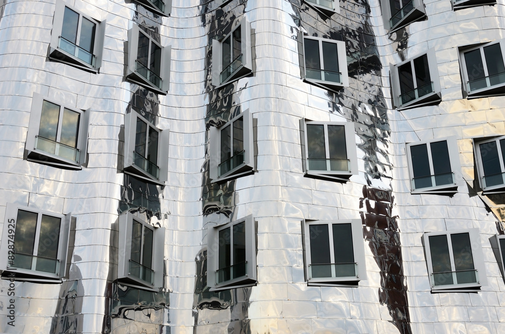 DUSSELDORF, GERMANY - APRIL 29: fragment façade of the Neuer Zo