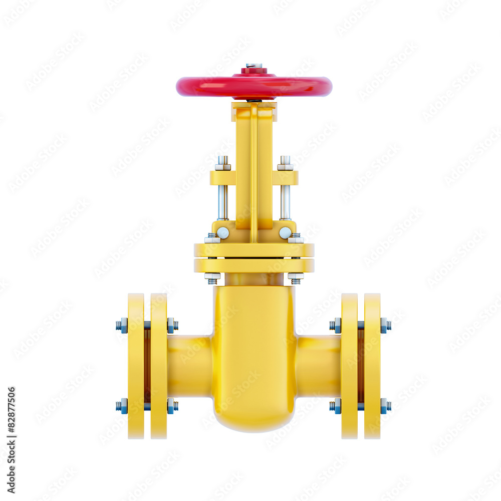 Gas pipeline element with the valve Gas pipeline element with the valve
